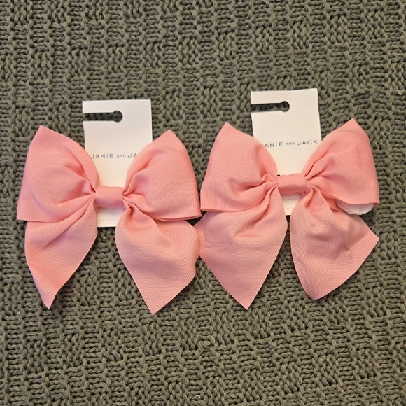 Janie and Jack Blush Hair Bows - Picture 1 of 3